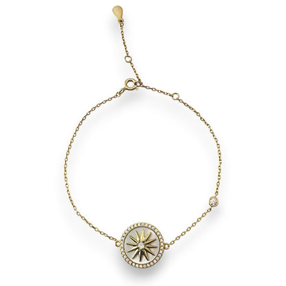 Sterling Silver Gold Plated Star Diamante Bracelets