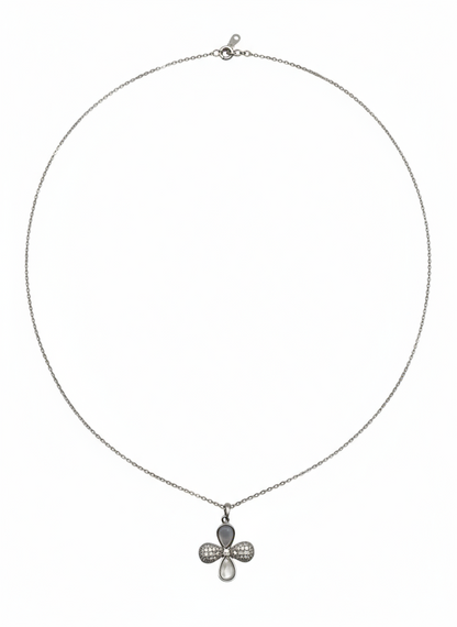 Necklace with a pendant on a white background