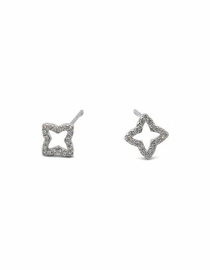 Star-shaped earrings on a white background
