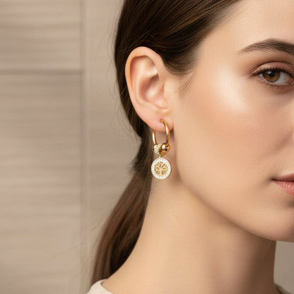 Tree of Life Zircon Waterproof Earrings