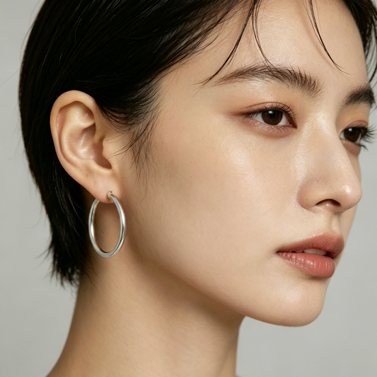 Simple Basic Round Waterproof Earrings