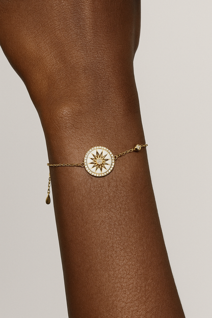 Sterling Silver Gold Plated Star Diamante Bracelets