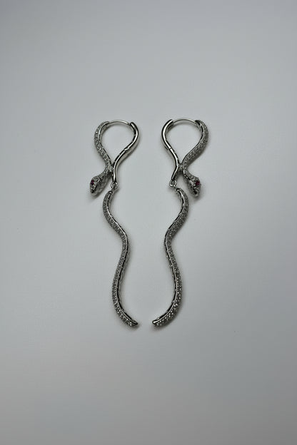 Hand Craft winding snakes drop earrings