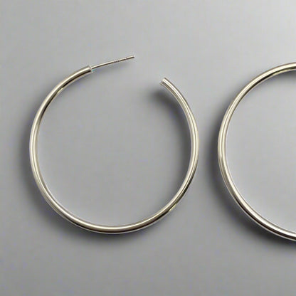 Sterling Silver Classic Hoop Earrings