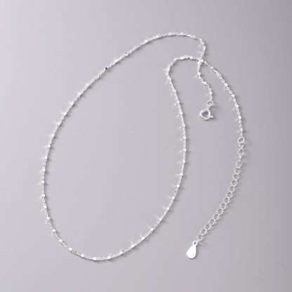 Sterling Silver Cube Link Necklace