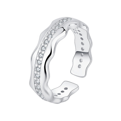 Sterling Silver River Adjustable Ring