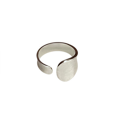 Sterling Silver Wide Band Adjustable Ring