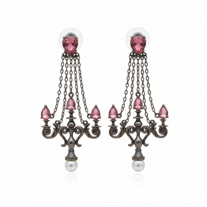 Hand Craft Victorian-style gothic chandelier earrings